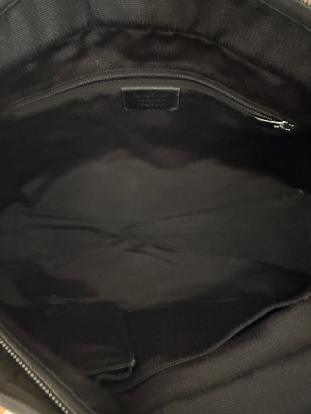 Authentic Ferragamo Black Logo Jacquard Tote with Silver Hardware - Picture 6 of 7